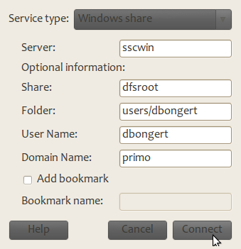 Connecting to your Windows Home Directory