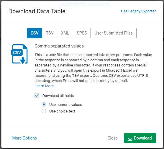 Downloading Data From Qualtrics And Importing It Into Stata