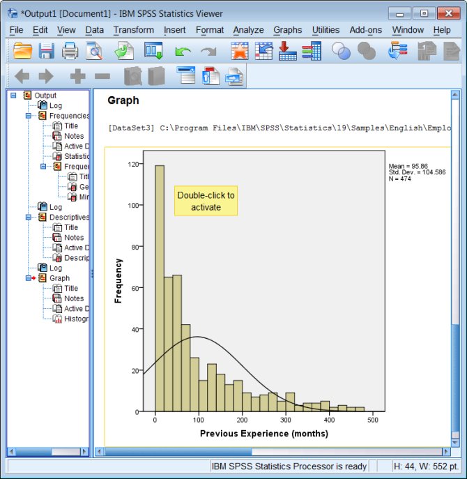 spss ibm normal distribution graph create